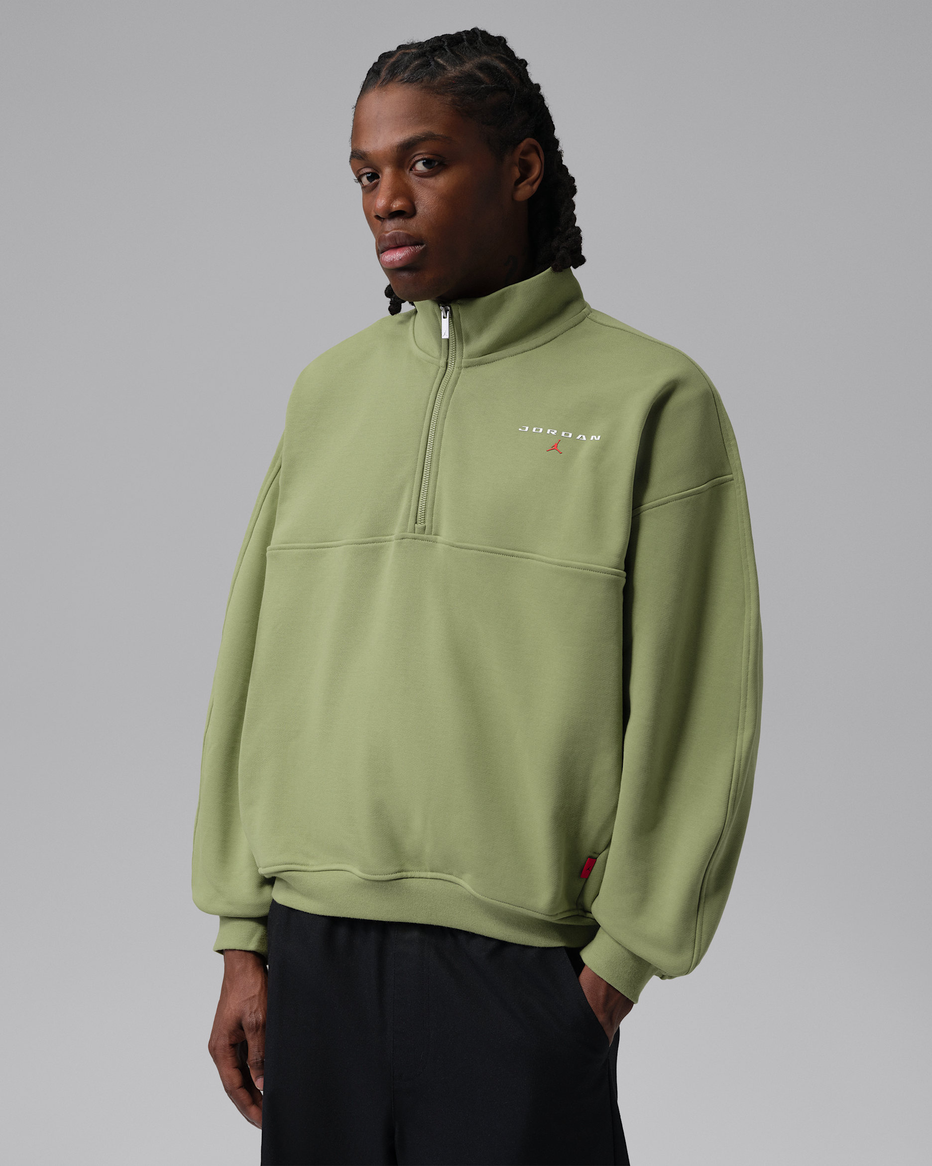 Jordan Flight Fleece Men's 1/4-Zip Top. Nike HR